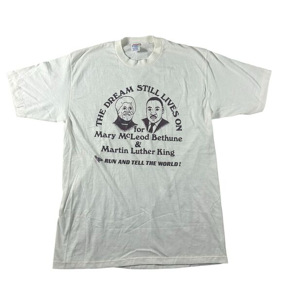 Vtg Martin Luther King 'The Dream Still Lives On' Single Stitch Shirt Large 90s - Picture 2 of 10